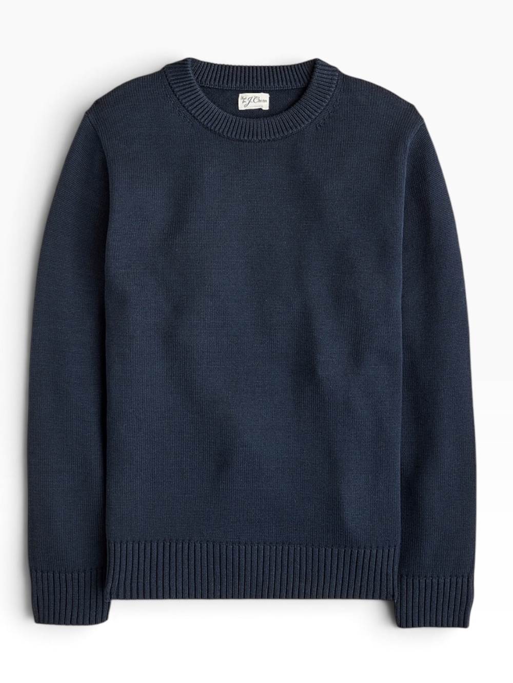 J. Crew men’s navy heritage cotton crew neck sweater vintage style unisex style